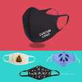 Adi Fashion Black Custom Logo Coton Copton Mash Masks réutilisables Masques de visage lavable à respiration avec filtres Elastic Earloop